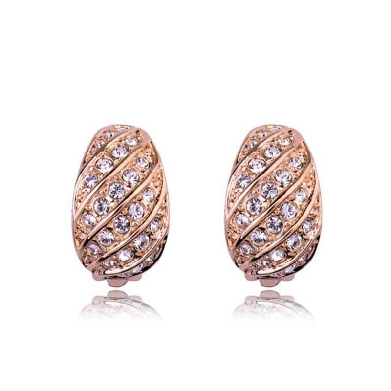New Exquisite Full Diamond Ear Clip Fashion Ear Pin Korean Earrings Wholesale