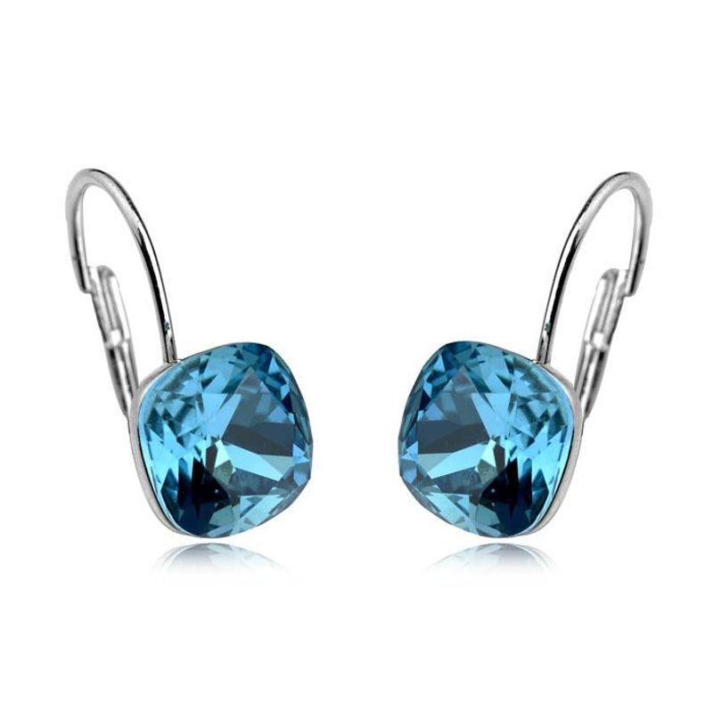 Europäische Und Amerikanische Mode Persönlichkeit Ohr Schnalle Klassisches Temperament Blaue Ohrringe Weibliche Einfache Lern Ohrringe 87213