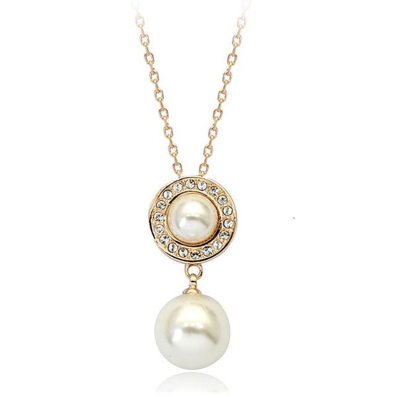 Koreanische Mode All-match-temperament-schmuck Eingelegt Mit Österreich Ischen Diamanten Exquisite Perlenkette Fabrik Lieferung Direkt Vertrieb 75904