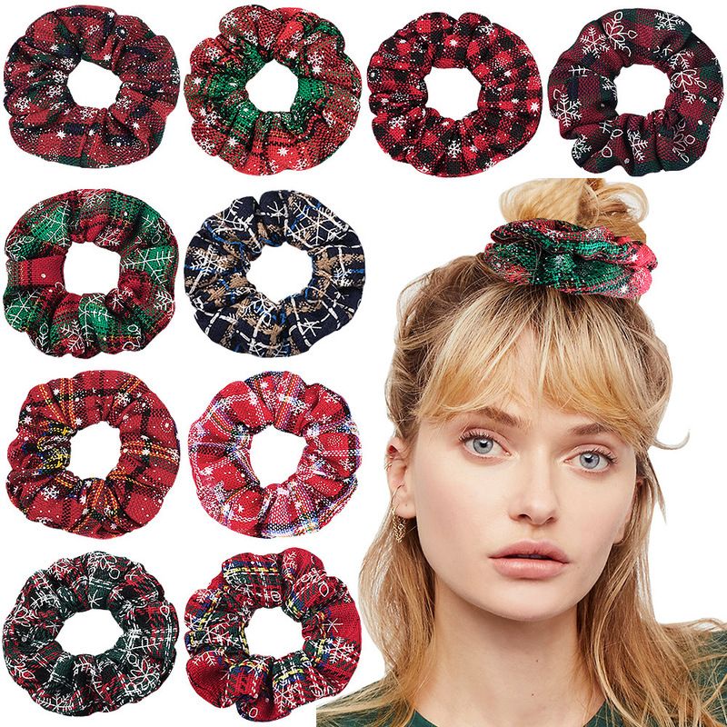 New Christmas Hair Scrunchies For Women Wholesale