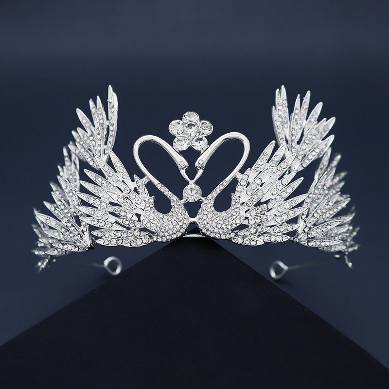New Alloy Rhinestone Swan Crown