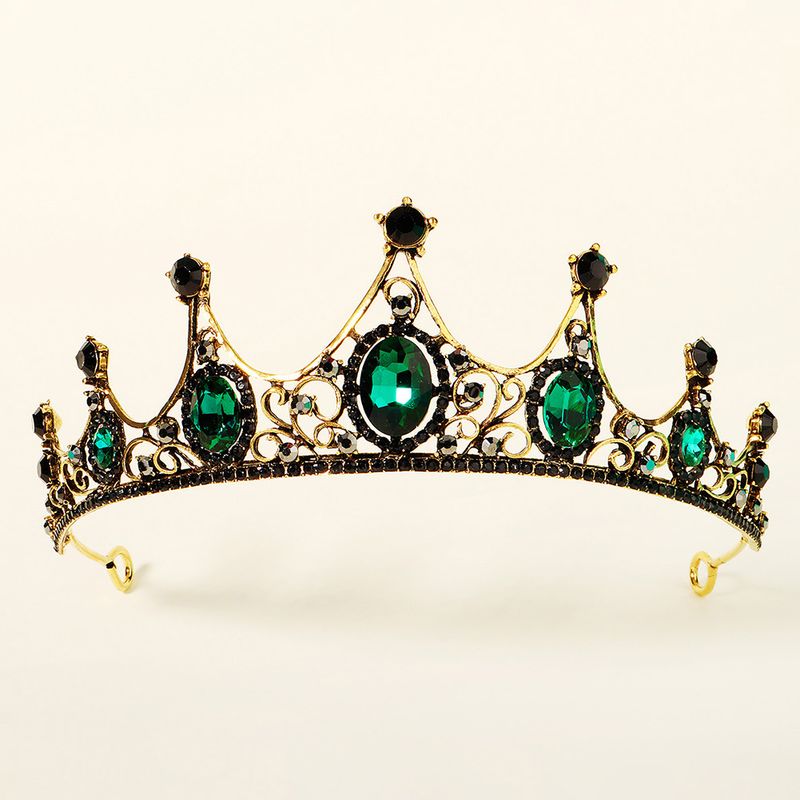 Rhinestone Queen  Hollow Alloy  Retro Baroque Crown