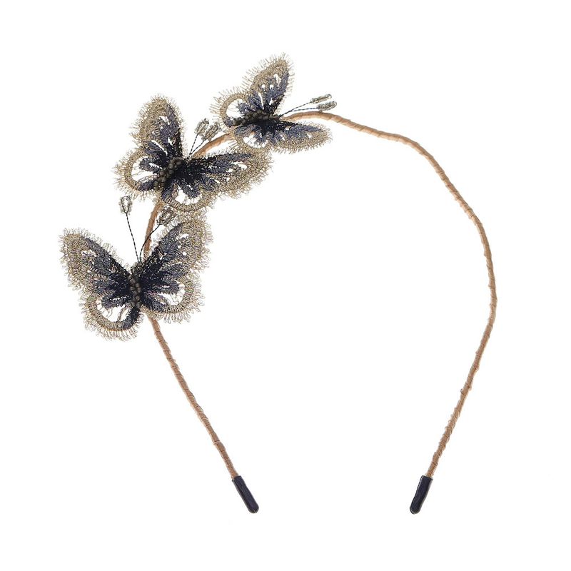 Korean Fantasy Beauty Butterfly Three-dimensional Embroidery Handmade Headband