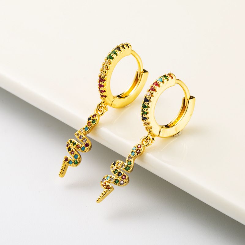 Hot Selling Trend Exaggerated Snake-shaped Earrings