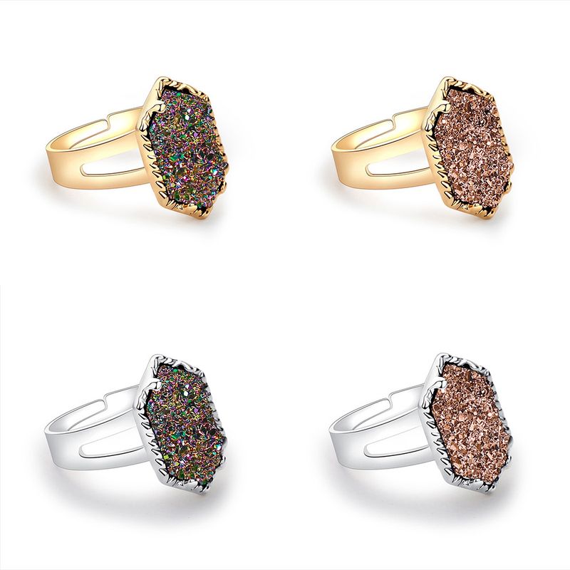 Fashion Trend Multicolor Crystal Cluster Ring