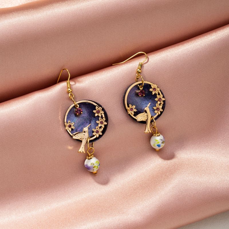 Nouvelles Boucles D&#39;oreilles Oiseaux À La Mode Rétro