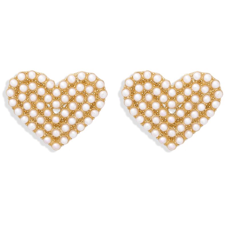 New Alloy With Diamonds Autumn And Winter Multicolor Fashion Peach Heart Earrings