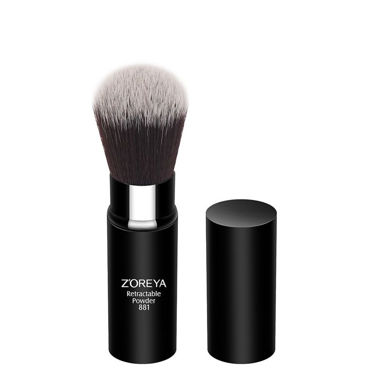 White Head Black Base Man-made Fiber Makeup Brush