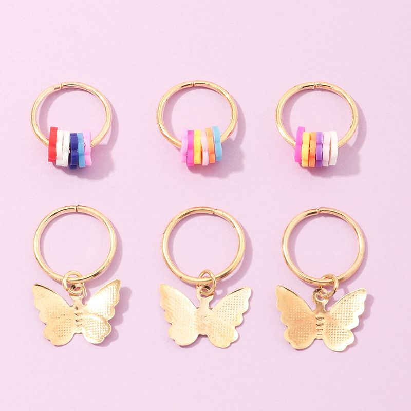 Colorful Soft Ceramic Butterfly Diy Pendant Hairpin