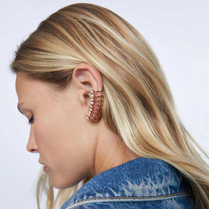 Asymmetric Long Rhinestone Creative Earrings