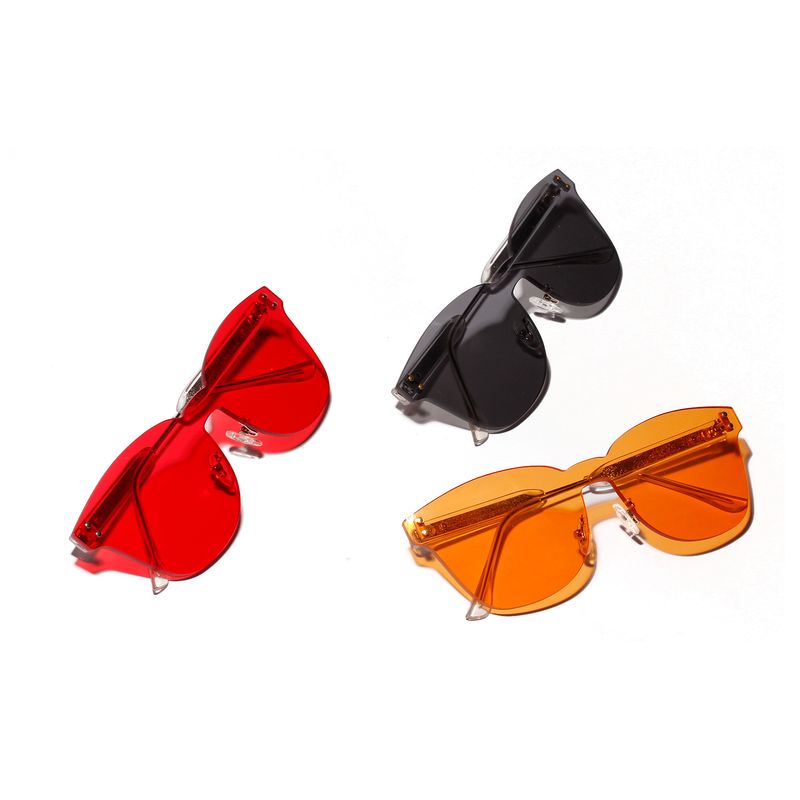 Colorful Ocean Big Frame Korean Frameless Sunglasses