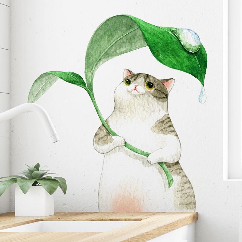 New Cartoon Hiding Cat Wall Stickers