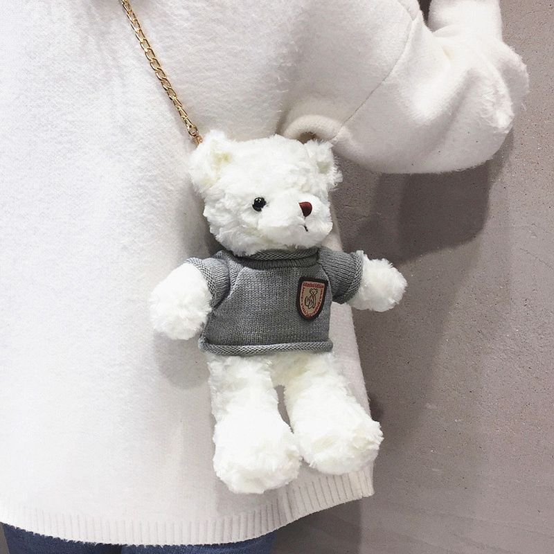 Korea Cute  New Bear Doll Chain Bag