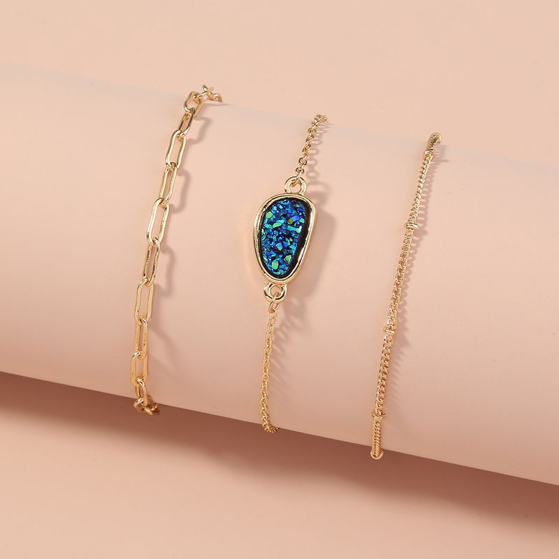 Mode Einfaches Mehrschichtiges, Speziell Geformtes Kristallcluster-armband