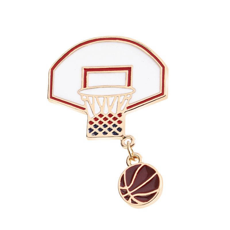 New  Fashion Sports Style  Basketball Box Brooch