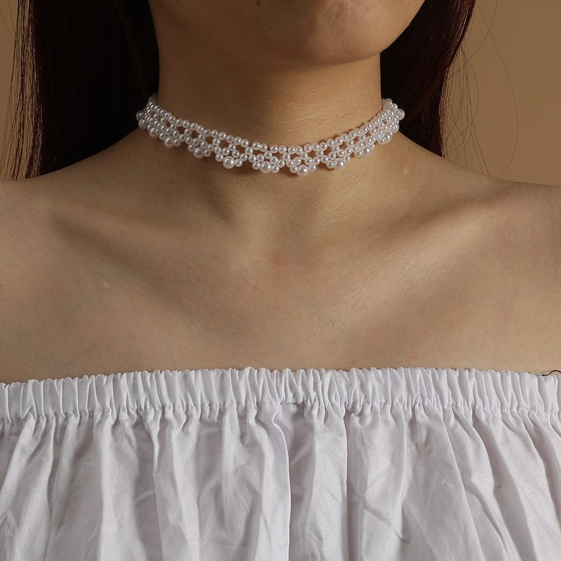 Kreative Gewebte Perle Koreanische Einfache Und Niedliche Handgemachte Halskette