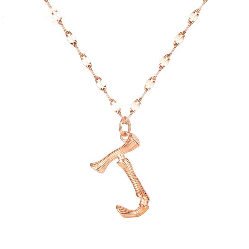 Creative Letter J Titanium Steel Necklace