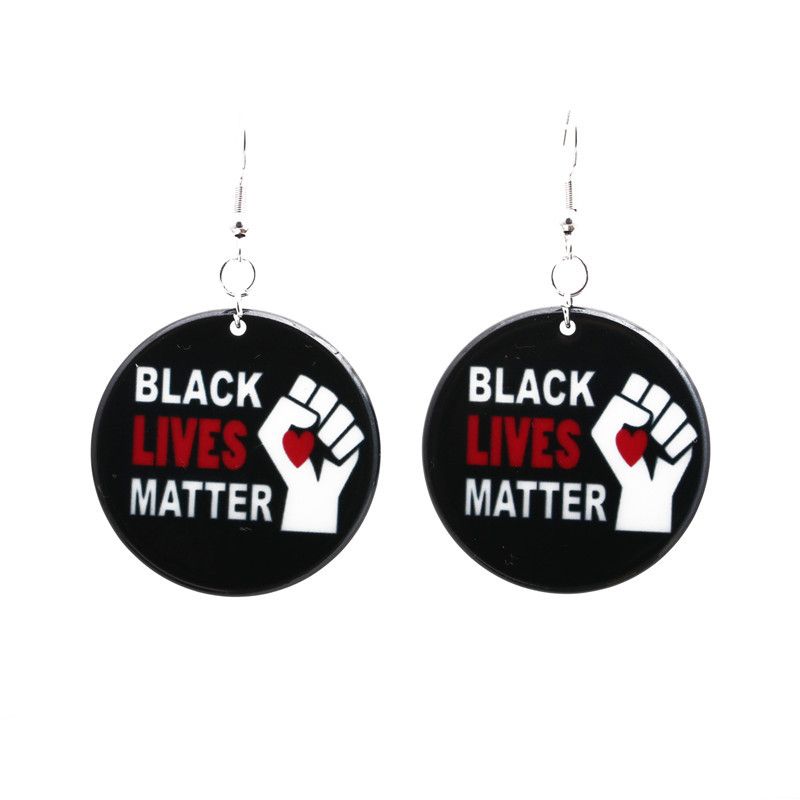 Acrylic Black Lives Matter I Can't Breathe Earrings