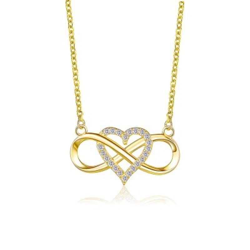 Simple Style Heart Alloy Plating Women's Necklace