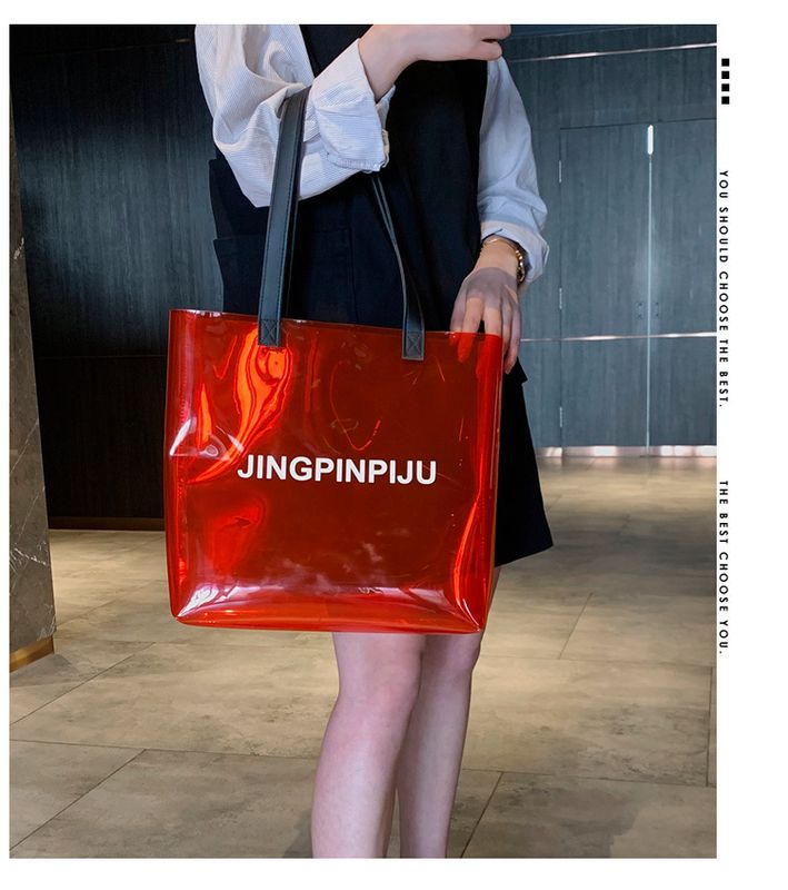 Korean Fashion Beach Large Capacity Transparent Jelly Bag