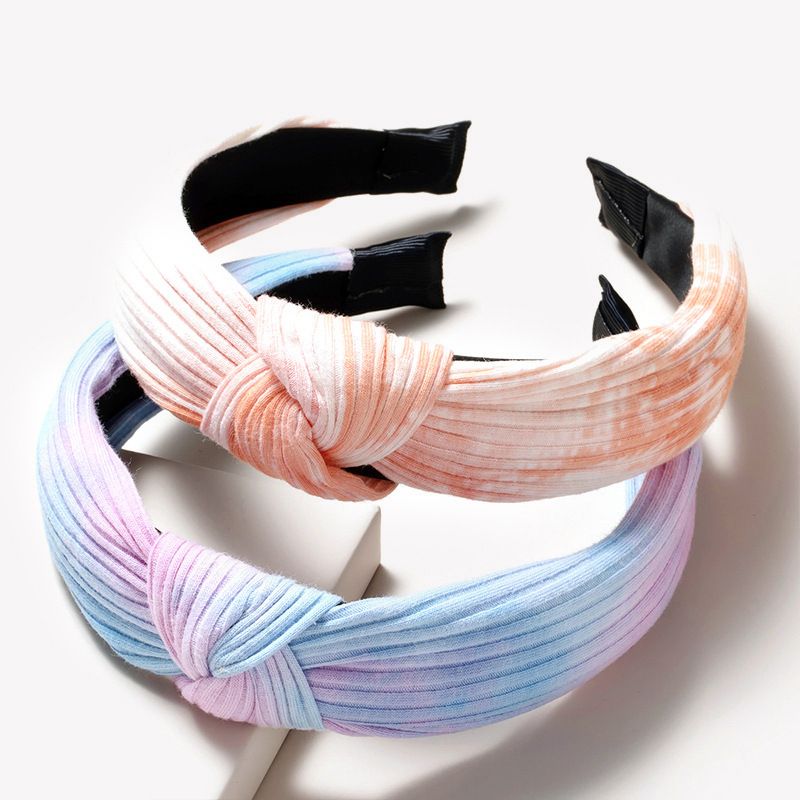 Cross-knotted Simple Striped Headband