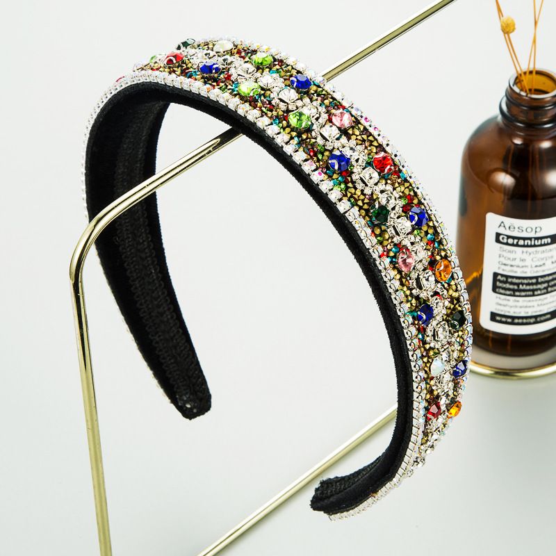 Trend Light Luxury Color Rhinestone Non-slip Headband