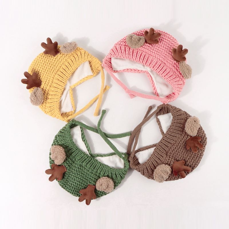 Autumn And Winter Children's Cute Antlers Knitted Hat