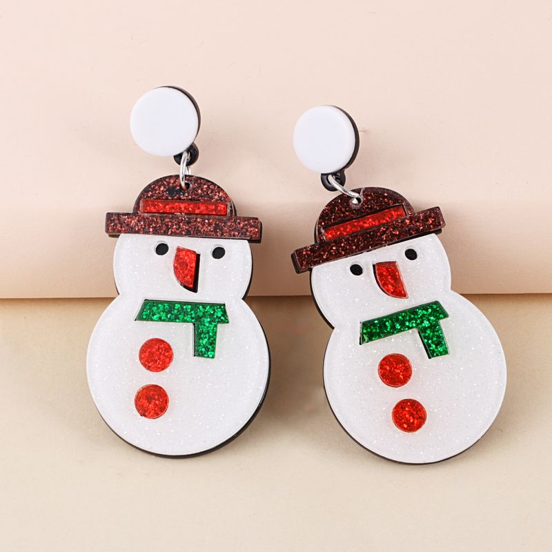Creative Christmas Elk Snowman Santa Earrings