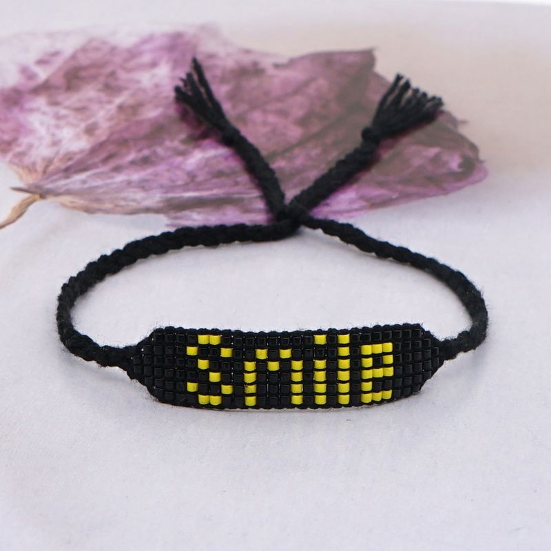 Bohemian Beaded Smile Letter Bracelet