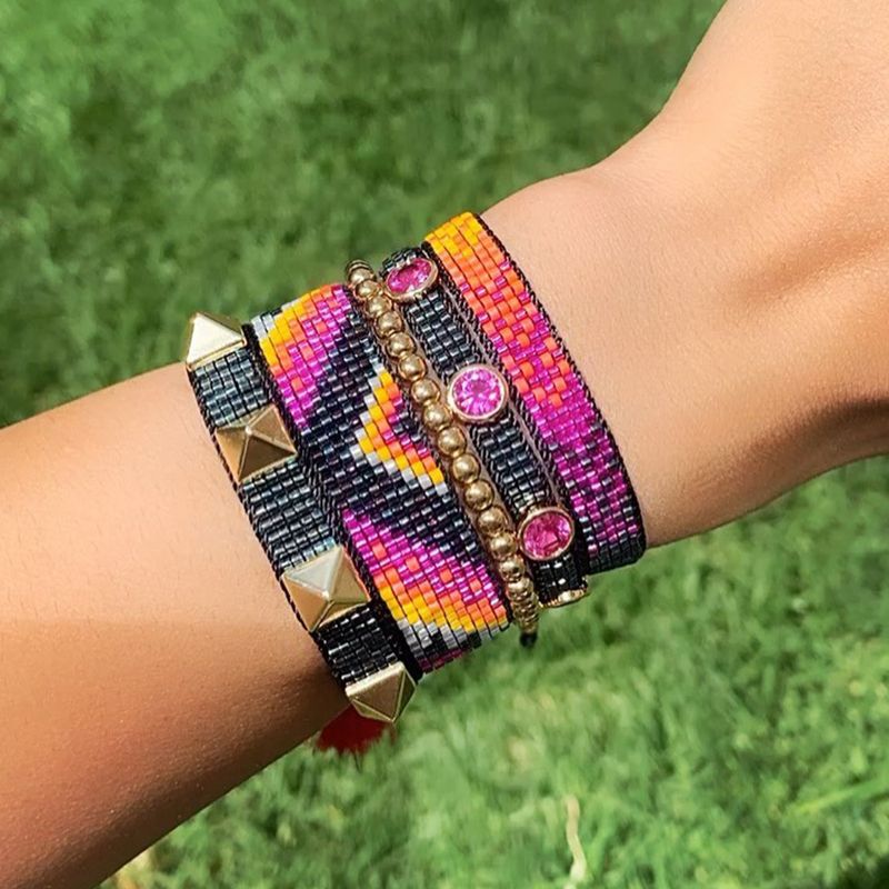 Ethnic Style Geometric Hand-woven Miyuki Rice Bead Bracelet