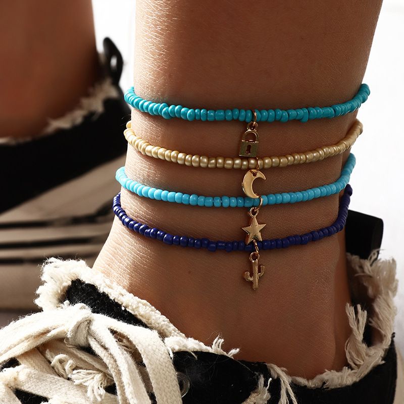 Creative Trend Rice Bead Anklet