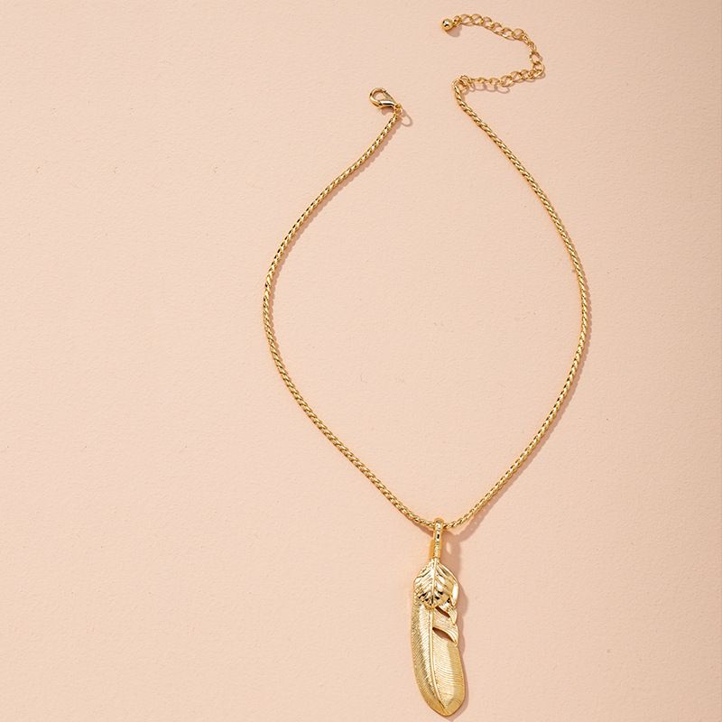 Korean  Simple Gold Geometric  Necklace