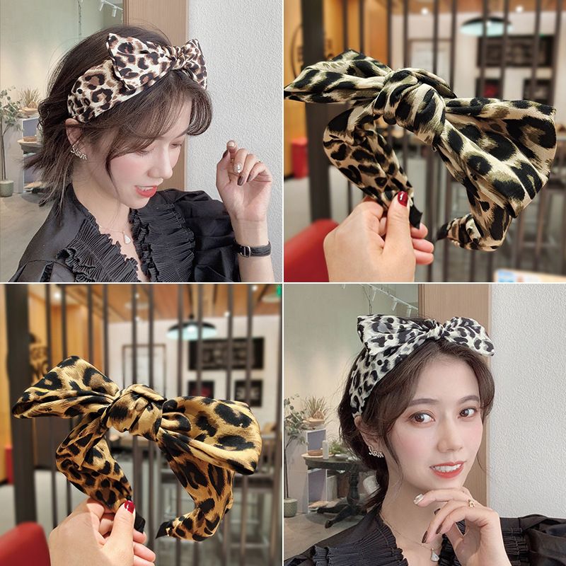 Leopard Print Bow Hair Band