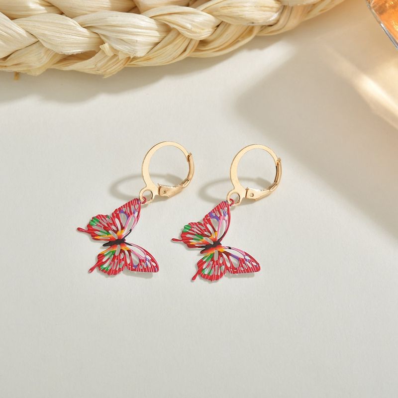 Cute Painted Butterfly Earrings