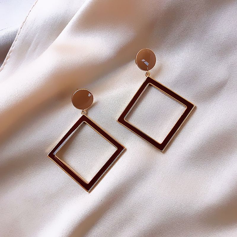 Korean Retro  Square  Simple  Earrings