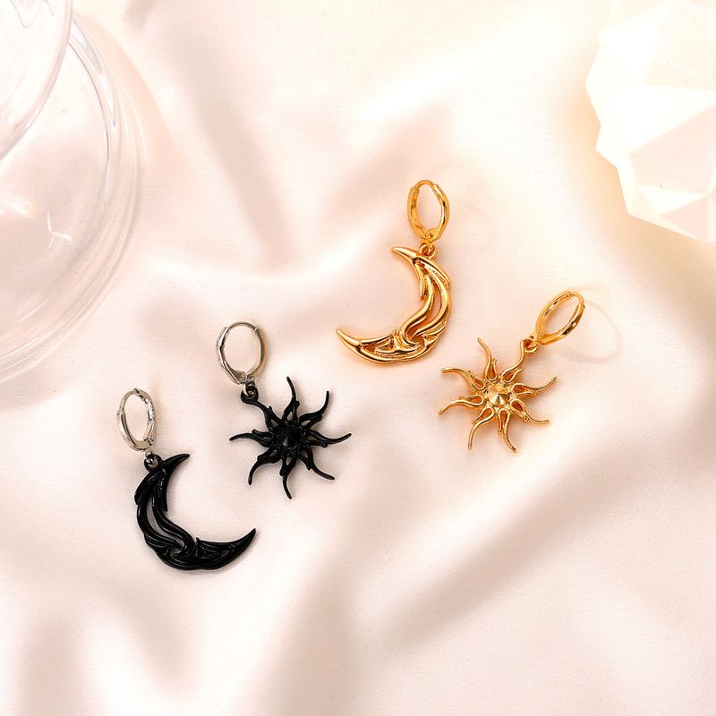 Fashion Moon Plating Alloy No Inlaid Earrings