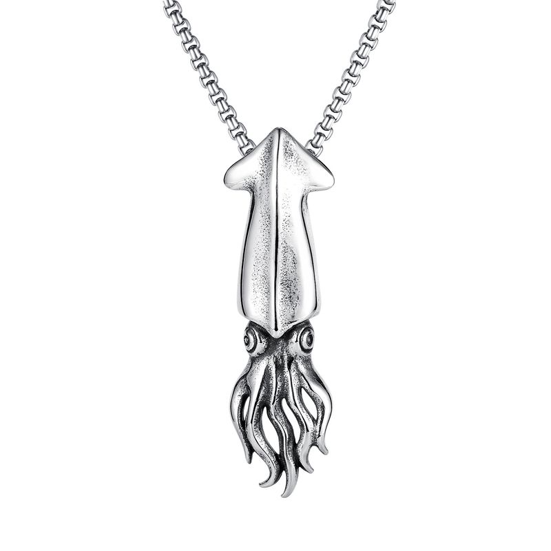 Fashion Wild Octopus Pendant Titanium Steel Men's Necklace