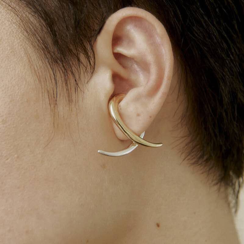 Fashion  Gold  Silver Double Color  Ear Bone Clip