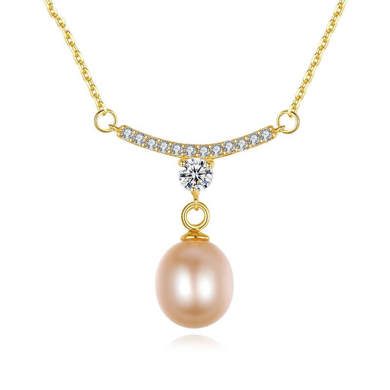 S925 Sterling Silver Freshwater Pearl Pendant Necklace