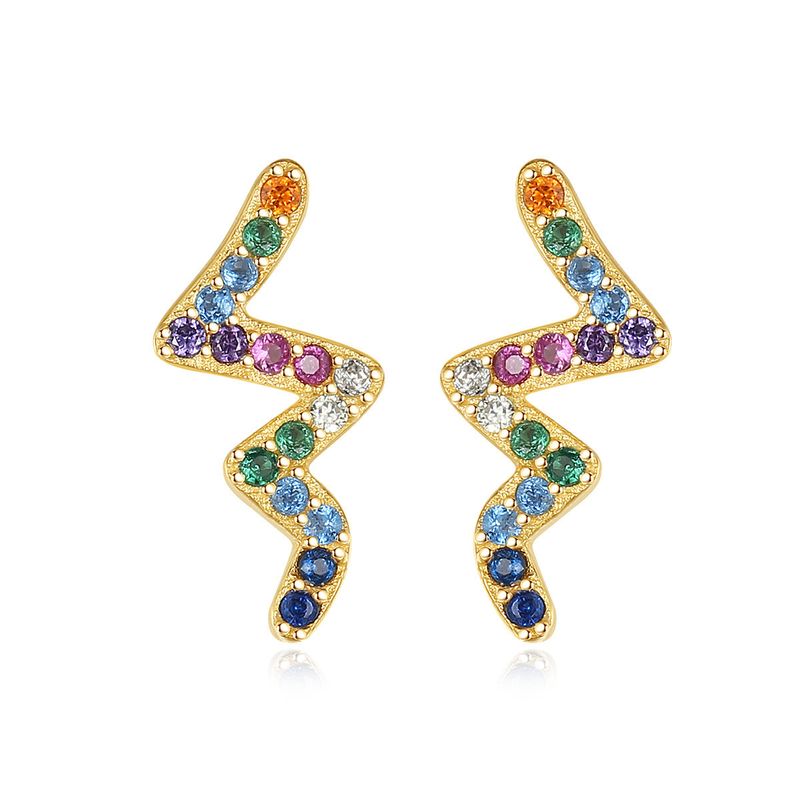 S925 Sterling Silver Creative Micro-inlaid Zircon Earrings