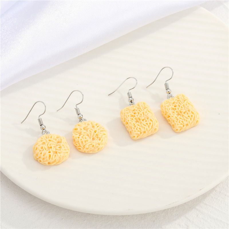 Creative Funny Simulation Instant Noodle Earrings