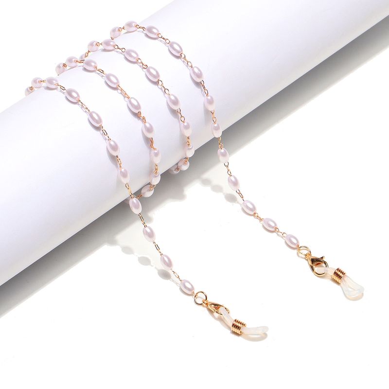 Rice-shaped Pearl Gold Glasses Chain