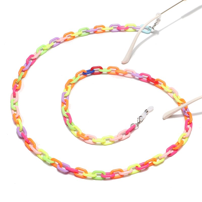 Resin Acrylic Plastic Mixed Color Glasses Chain