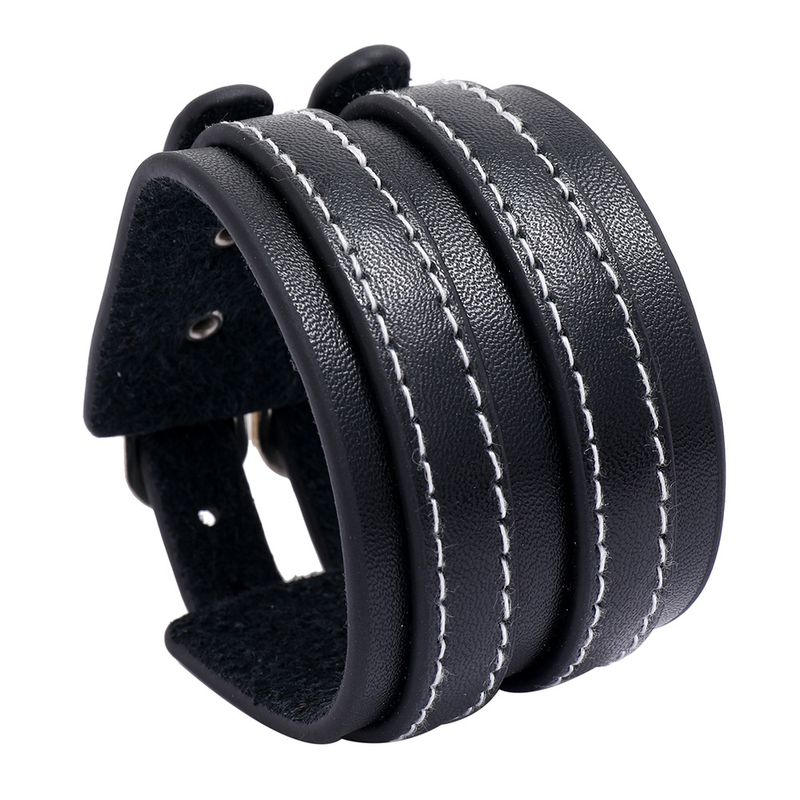 Heißes Verkaufendes Mehrschichtiges Pu-leder Einfaches Punk-armband