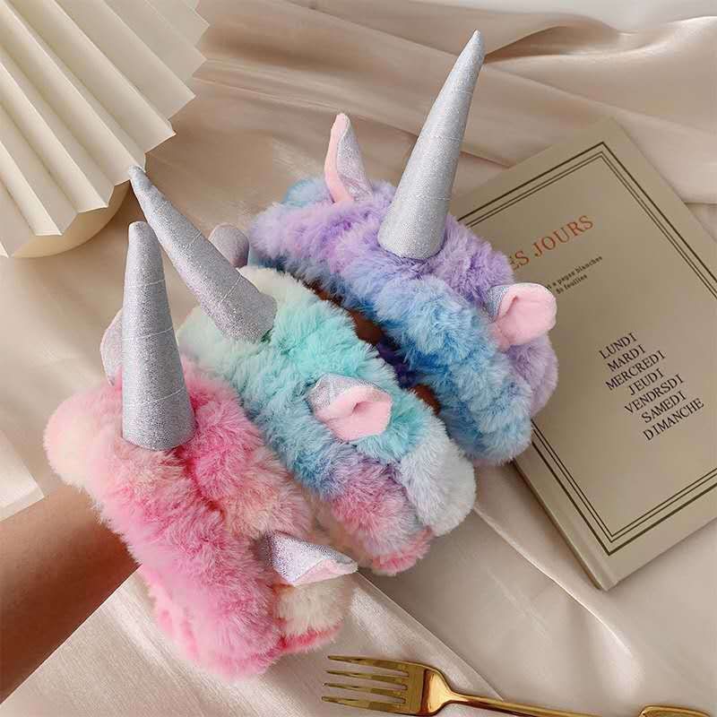 Cute Simple  Colorful Unicorn Face Wash Headband