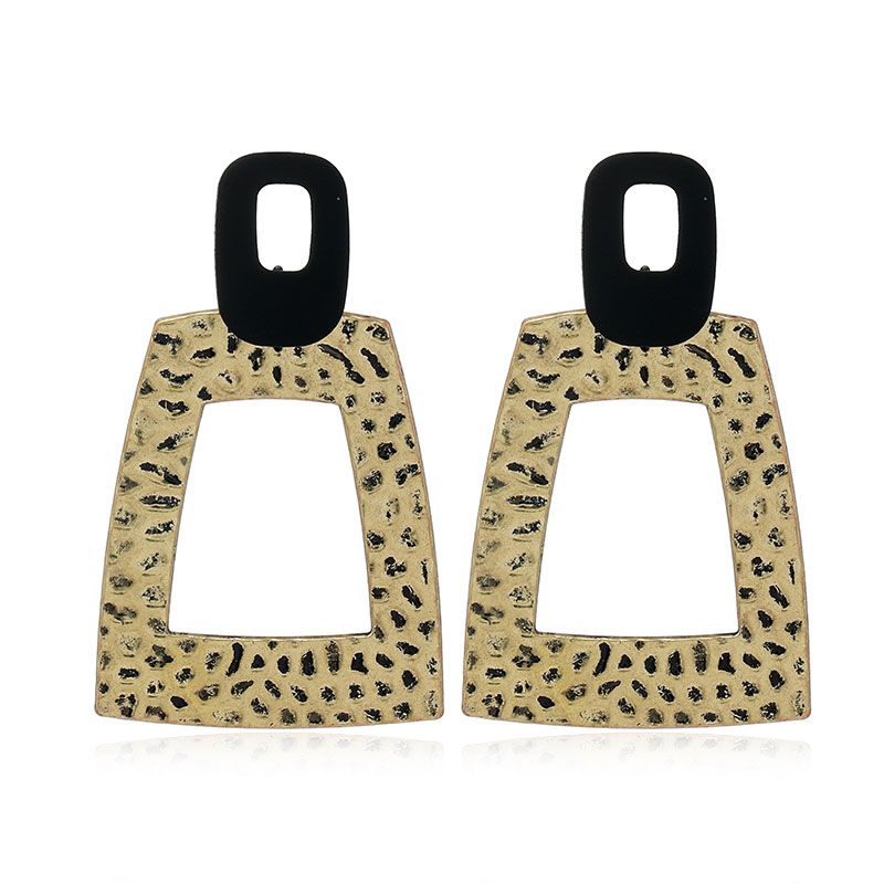 New Fashion Metal Geometric Trapezoidal Exaggerated Earrings For Women