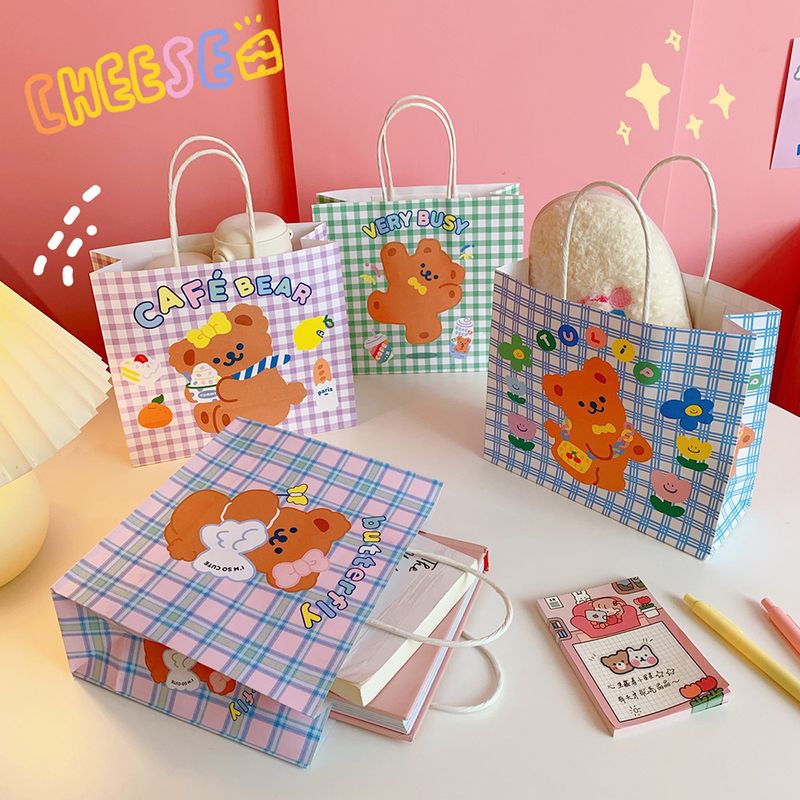 Cartoon Super Cute Bear Gift Wrapping Paper Bag