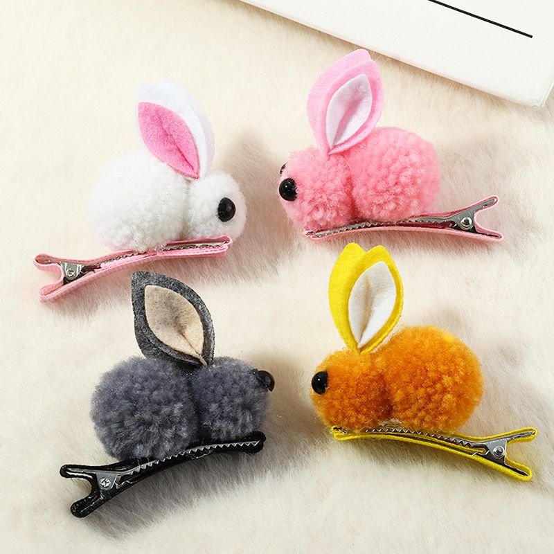 Children's Rabbit Plush Hairpin