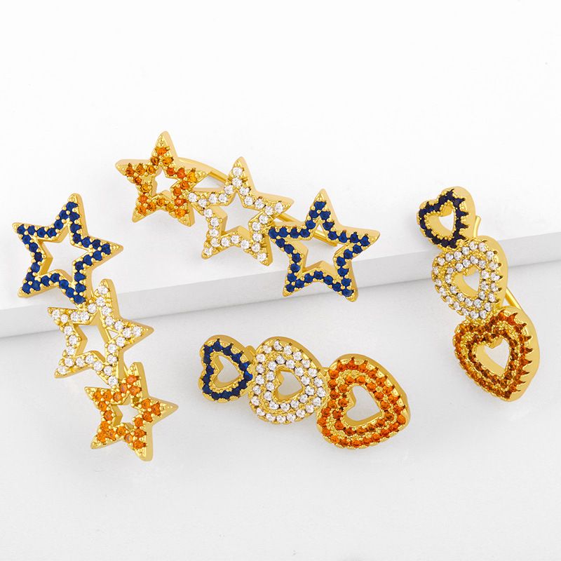 Five-pointed Star  Love Earrings
