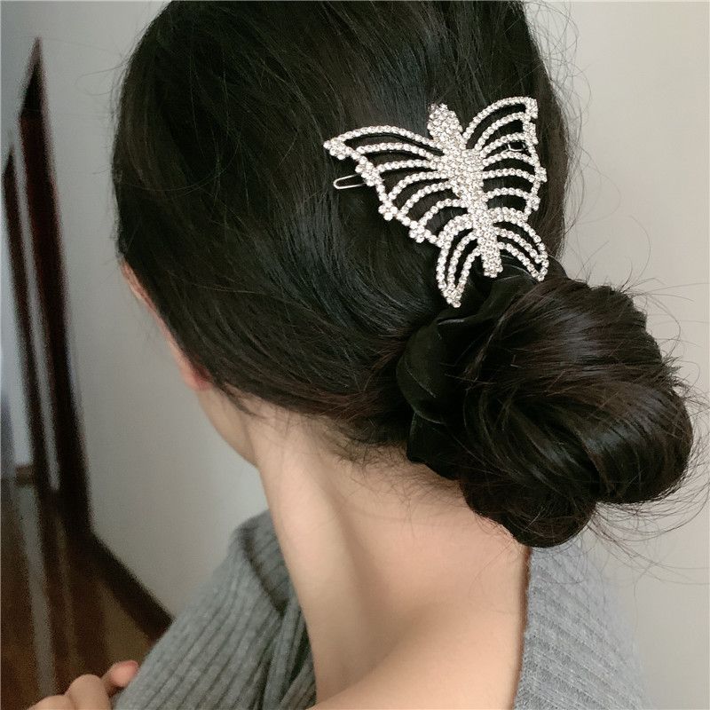 Diamond Retro Hollow Big Butterfly Hair Clip